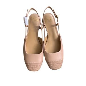 Donald J. Pliner womens Blush Pink Slingback heels with leather rounded Toe